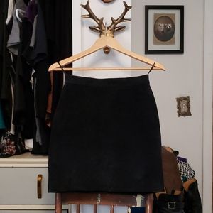 Vintage suede leather skirt